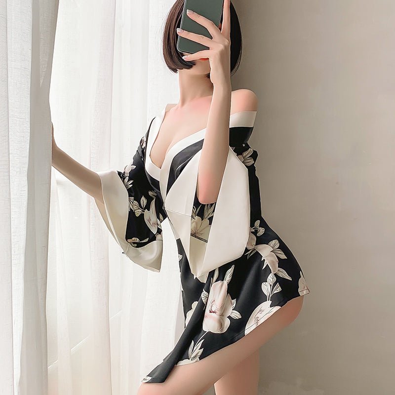开襟深V蝴蝶袖口浴衣 和服 瑰若