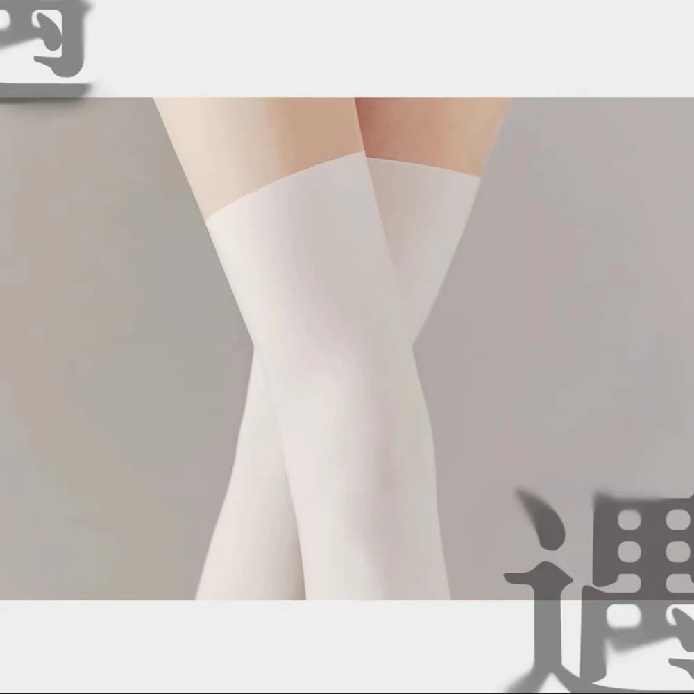 「绫」【遇】相遇相生 JK制服性感高筒袜拼接长筒丝袜 绫 白色