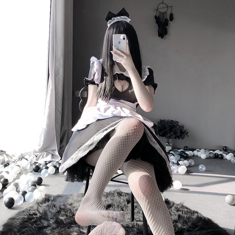 爱心镂空乖巧猫咪女仆装 女仆 LLT