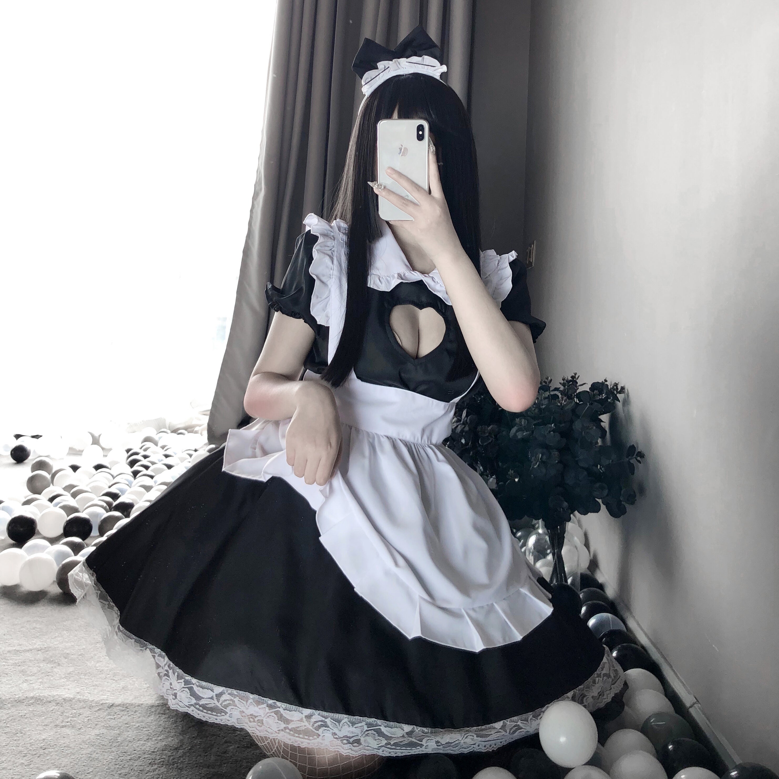 爱心镂空乖巧猫咪女仆装 女仆 LLT