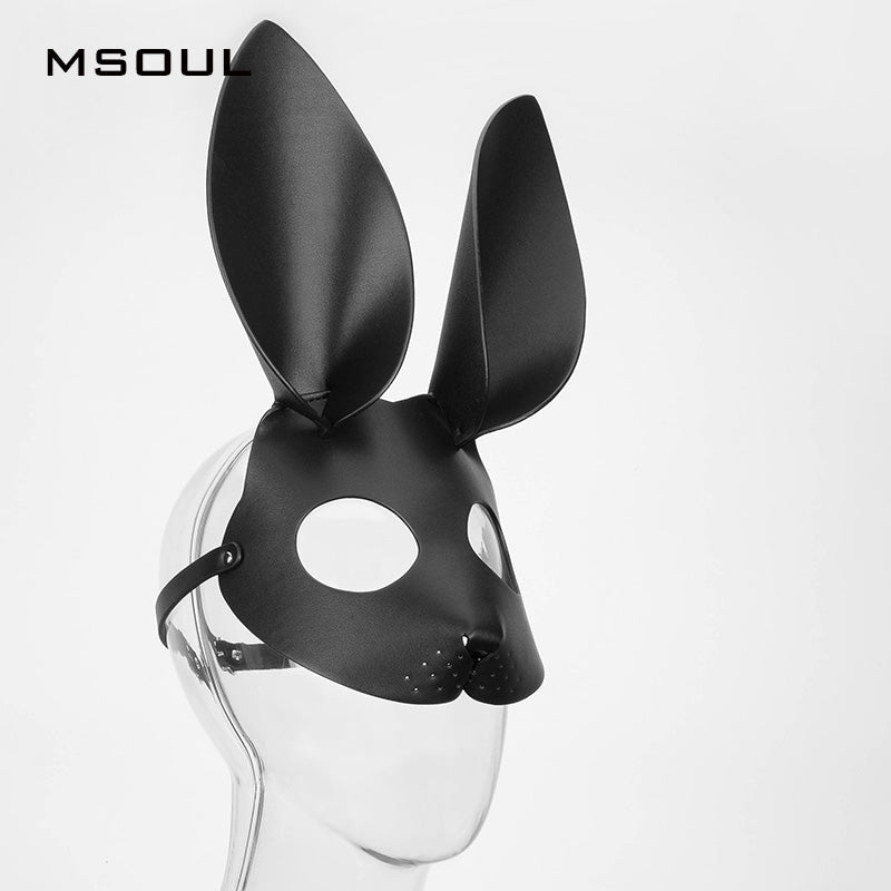 禁欲系兔子皮制面具 面具 MSOUL 黑色