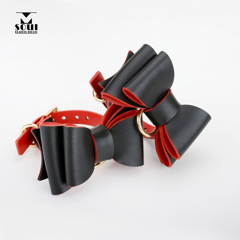 蝴蝶结长链条皮质脚铐 脚铐 MSOUL